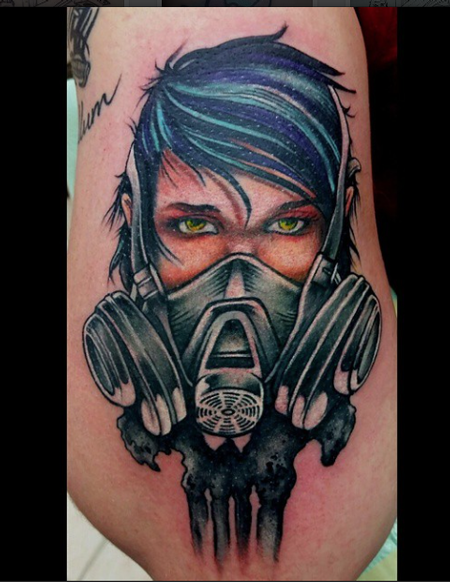 Tattoos - Girl with a Gas Mask - 100713